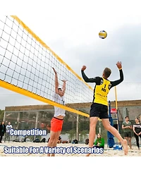 Magicorange Official Size 5 Volleyball with Premium Pu Leather and Soft Touch Surface Includes Ball Pump Inflation Needle and Mesh Carrying Bag