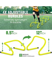 X-umeus 20ft Agility Ladder Training Set with 12 Cones, 4 Hurdles, Jump Rope & Parachute for Soccer, Basketball, Football – Kids to Adults