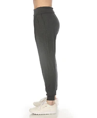 White Mark Women's High-Waist Pleated Lounge Pants
