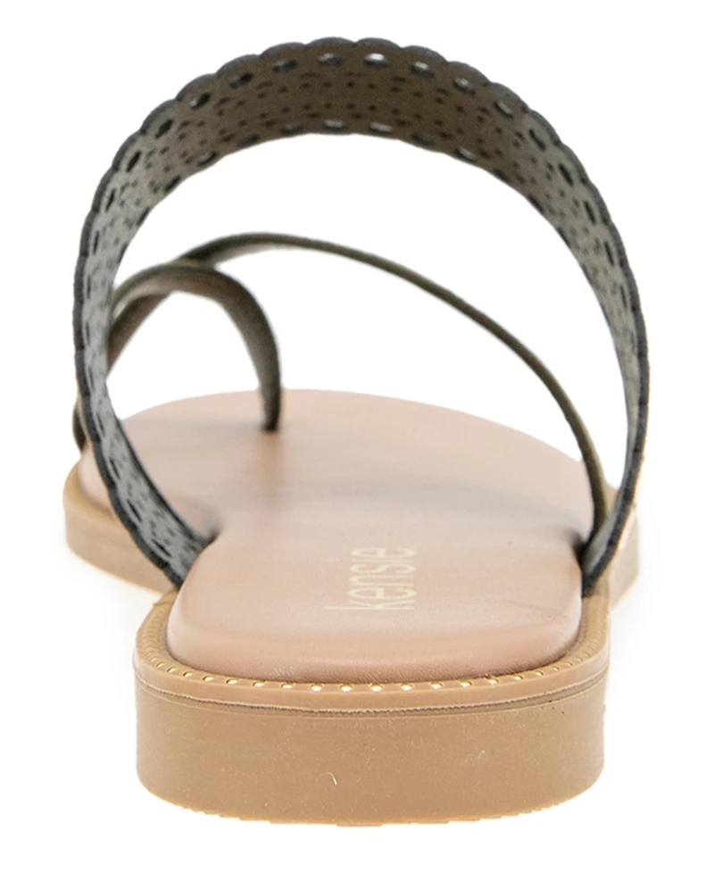 Kensie Women's Maddy-b Flat Comfort Sandal