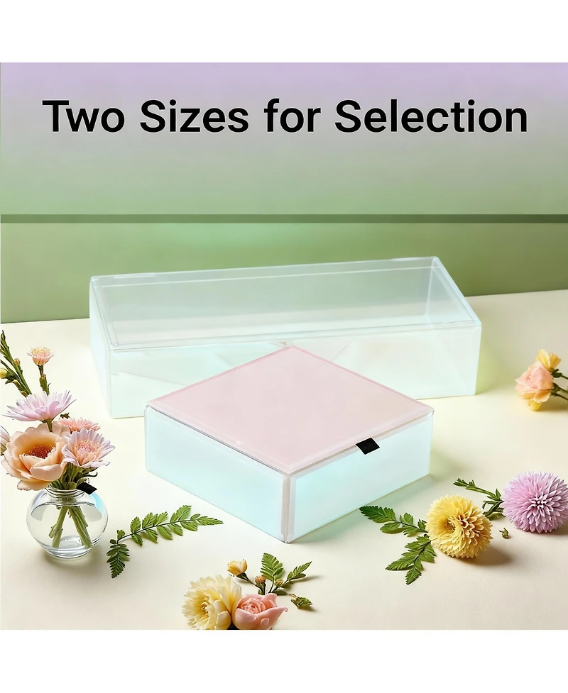 Yigii Handcrafted Glass Jewelry Box with Gradient Design