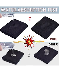 Magicorange 10 Pairs Wrist Sweatbands for Men and Women Cotton Terry Cloth Absorbing Wrist Bands for Tennis Basketball Running and Gym Training.