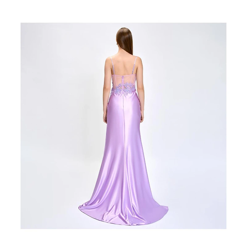 Bariano Women's Serra Lace Corset Gown