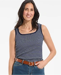 Lands' End Women's Micro Rib Square Neck Tank Top