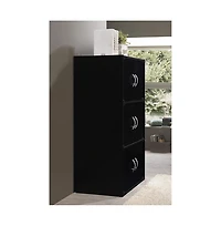 Hodedah HID33 Home 6-Door 3-Shelves Bookcase Enclosed Storage Cabinet