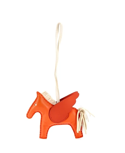 Pre-Owned HERMES Mm Pegase Rodeo Bag Charm Leather