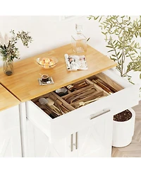 Yigii Farmhouse Coffee Bar Cabinet