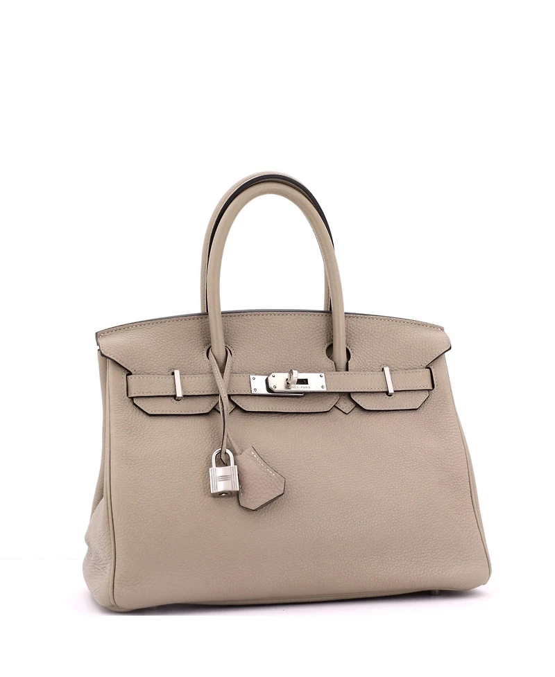 Pre-Owned Hermes Birkin Handbag Togo with Palladium Hardware