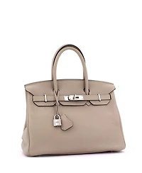 Pre-Owned Hermes Birkin Handbag Togo with Palladium Hardware