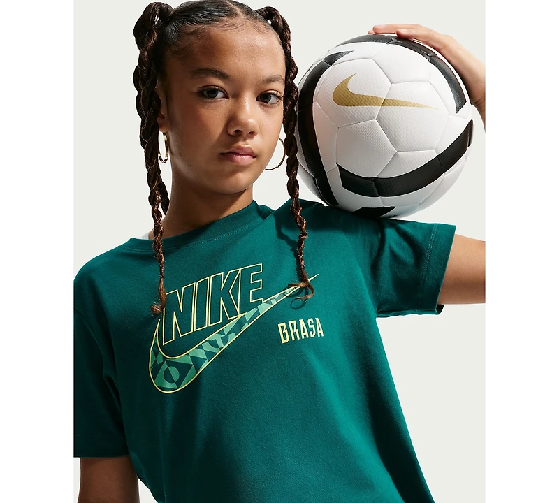 Nike Girls' Brazil Short-Sleeve Soccer T-Shirt