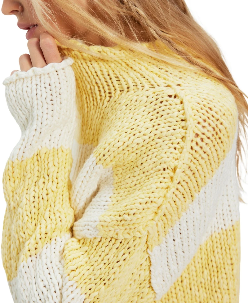 Free People Women's Opal Rugby Stripe Rolled Neck Sweater