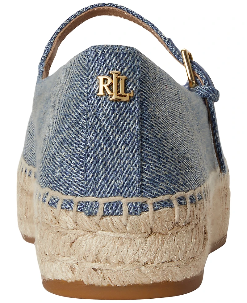 Lauren Ralph Women's Luize Mary Jane Round Toe Espadrilles