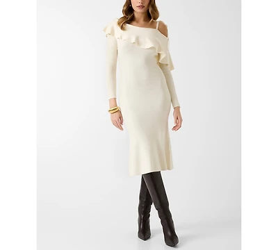 Guess Women's Long-Sleeve Off-The-Shoulder Ambrosia Rib Dress