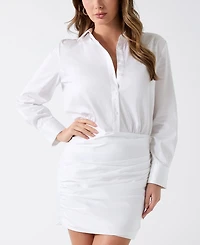 Guess Women's Veronica Long-Sleeve Poplin Dress