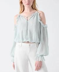 Guess Women's Emilia Long-Sleeve Cold Shoulder Top