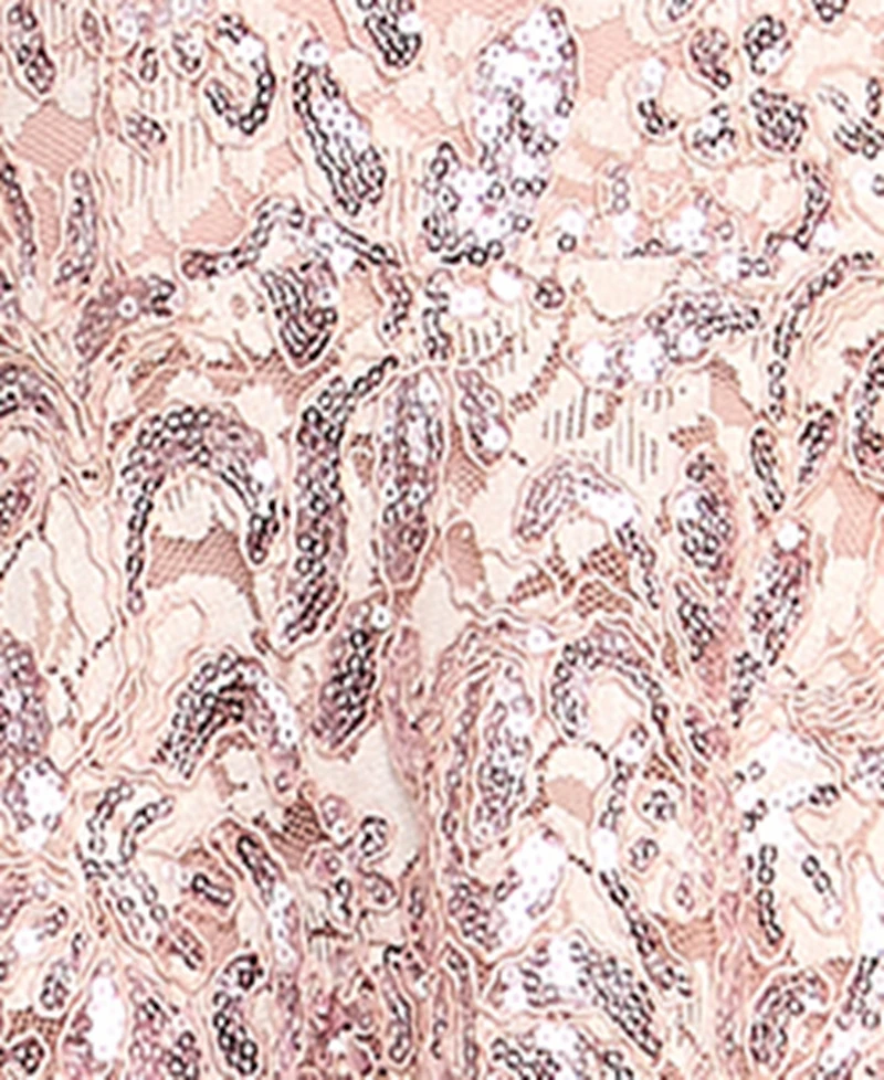 Emerald Sundae Juniors' Sequined Lace Fit & Flare Dress