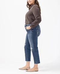 Silver Jeans Co. Plus Size Avery Straight Cropped Jeans