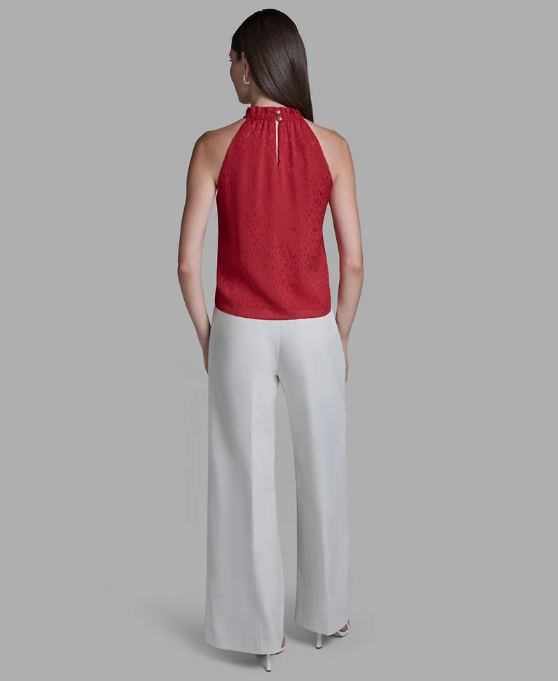Bcbg Women's Ruffle Halter Neck Top