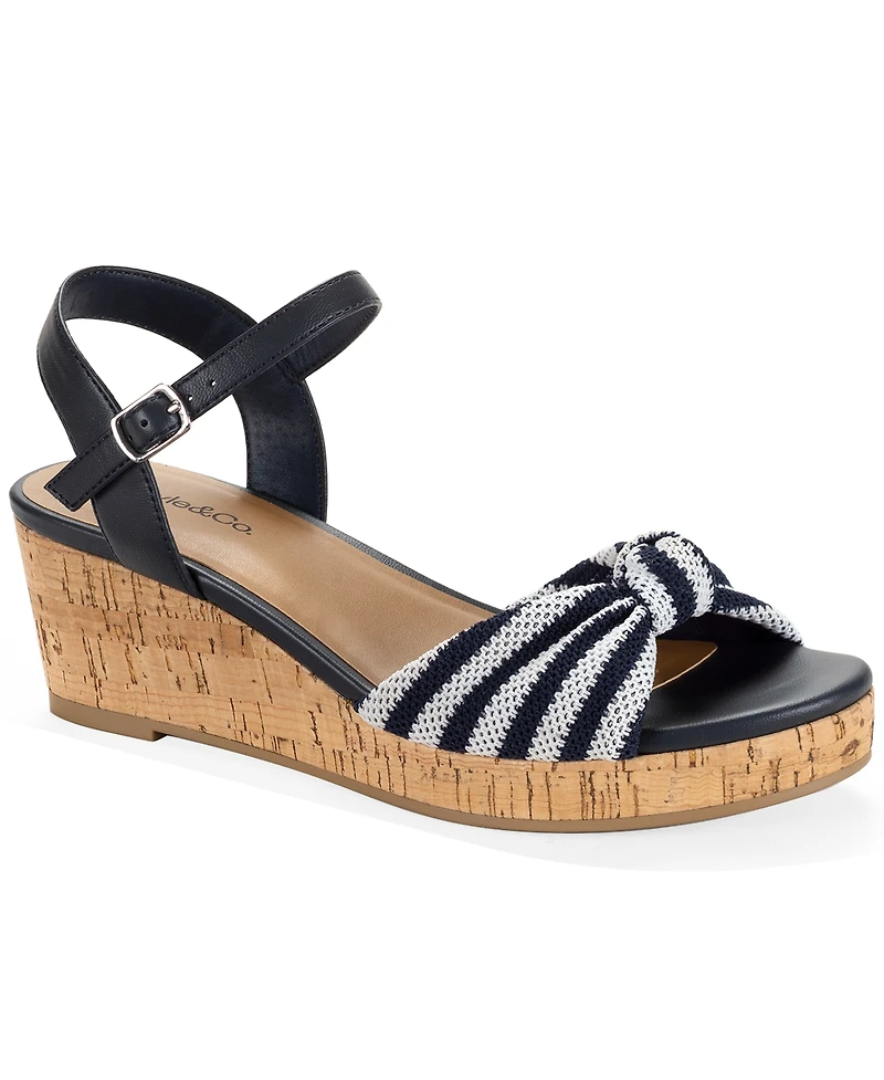 Style & Co Women's Valleyy Knotted Front Wedge Sandals, Macy's Exclusive