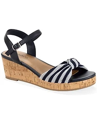 Style & Co Women's Valleyy Knotted Front Wedge Sandals, Macy's Exclusive
