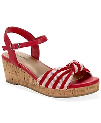 Style & Co Women's Valleyy Knotted Front Wedge Sandals, Macy's Exclusive
