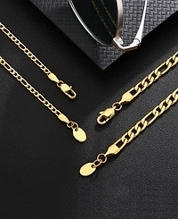 Rhona Sutton Men's Figaro Chain Necklace in 18k Gold Plated