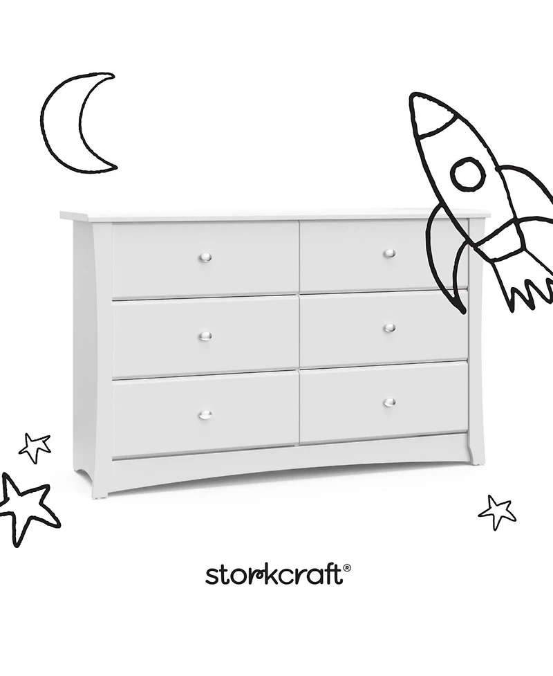 Storkcraft Crescent 6 Drawer Double Dresser