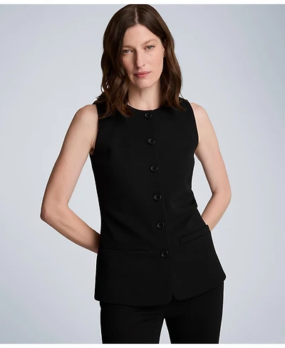 Kenneth Cole Women's Longline Crewneck Vest