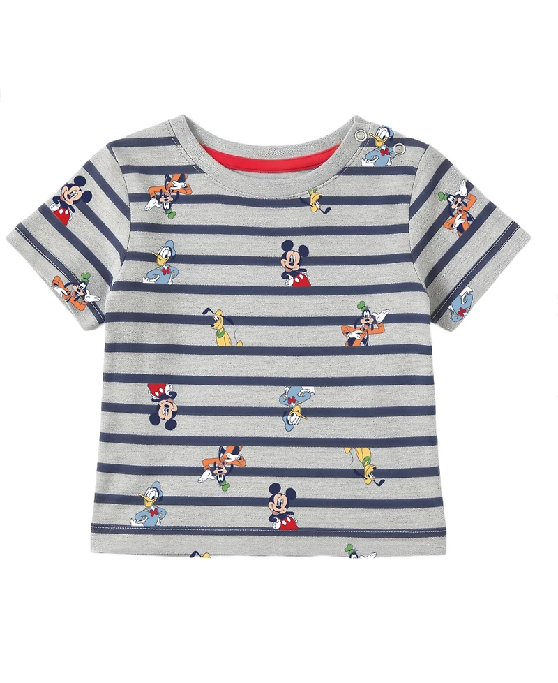 Disney Baby Boys' Mickey Mouse & Friends T-Shirt and Shortall, 2-Piece Set