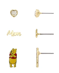 Disney Winnie the Pooh Cubic Zirconia Mom Trio Earring Set