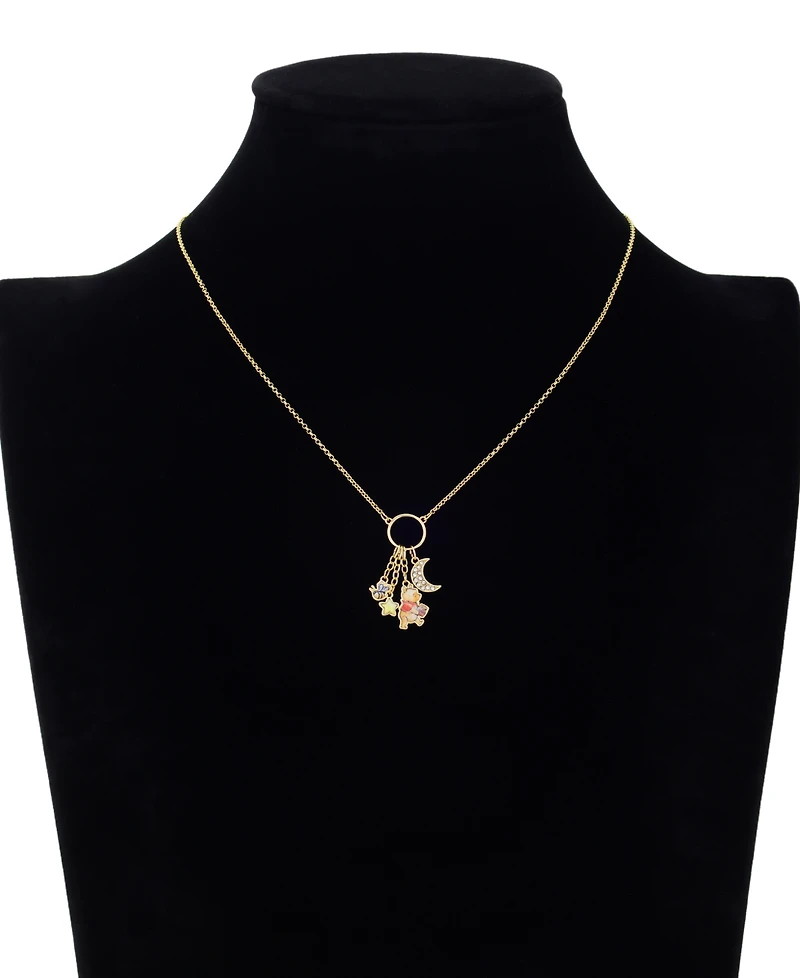 Disney Winnie the Pooh Crystal Cluster Charm Necklace