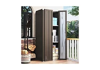 Aecojoy Outdoor Storage Cabinet Waterproof with Shelves