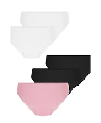 Hunkemoller Women's 5-pack Invisible Lace Back Brazilian