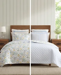 Laura Ashley Poppy Meadow Reversible 3-Pc. Quilt Set