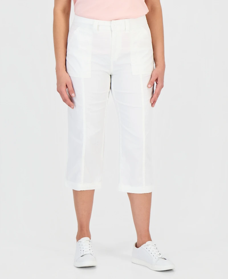 Style & Co Petite Seam-Detail Utility Capri Pants, Macy's Exclusive
