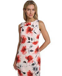 Calvin Klein Petite Sleeveless Floral Printed Dress