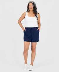 Style & Co Petite Lux French Terry Knit Pull-On Shorts, Macy's Exclusive