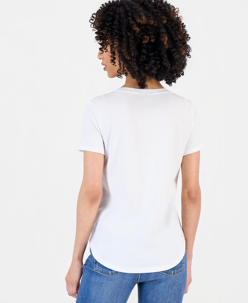 Style & Co Petite Flag Short-Sleeve Perfect T-Shirt, Macy's Exclusive