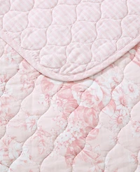 Laura Ashley Toile Delightful Reversible -Pc. Quilt Set