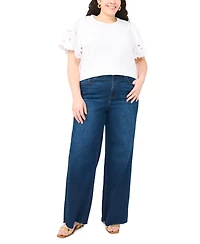 Vince Camuto Plus Crewneck Pull-On Top