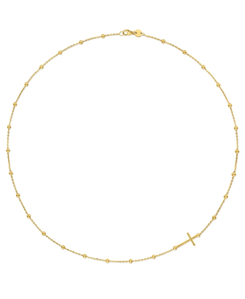 Macy's Beaded Chain Necklace in 10k Gold