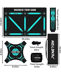 peneyon Football Footstep Agility Training Mat - Non-Slip, Silent Equipment for All Ages & Levels to Improve Speed, Strength & Coordination