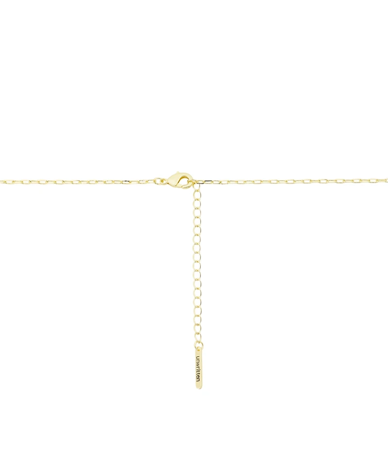 Unwritten Cubic Zirconia and Pearl Horseshoe Cluster Charm Pendant Necklace