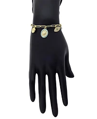 Unwritten Cubic Zirconia and Pearl Celestial Charm Bolo Bracelet