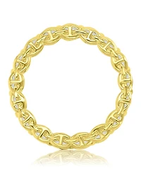 Macy's Cubic Zirconia Eternity Ring in 14k Yellow Gold Over Sterling Silver