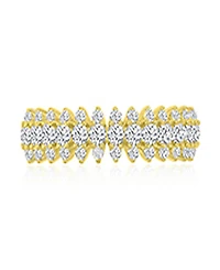 Macy's Cubic Zirconia Spike Ring in 14k Yellow Gold Over Sterling Silver
