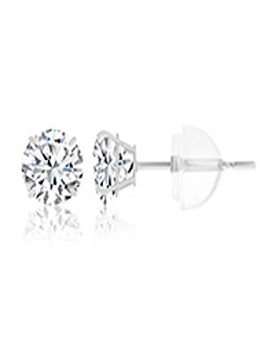 Macy's White Swarovski Zirconia Solitaire Earrings in 14k White Gold