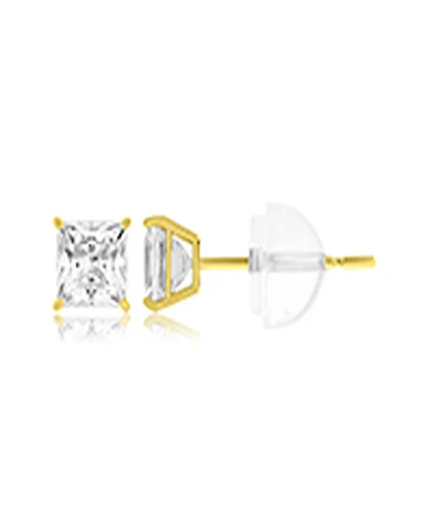 Macy's White Swarovski Zirconia Solitaire Earrings in 14k Yellow Gold