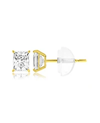 Macy's White Swarovski Zirconia Solitaire Earrings in 14k Yellow Gold