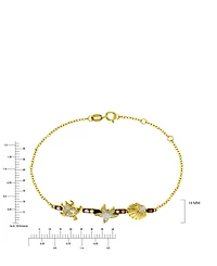 Macy's Starfish & Sea Turtle Bracelet in 14k Yellow Gold Over Sterling Silver